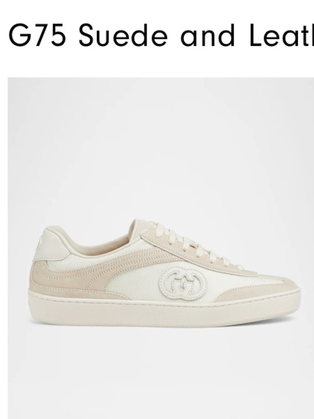 Gucci G75 suede and leather sneakers